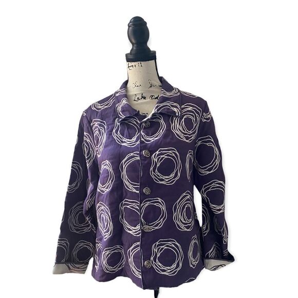 Purple and white reversible jacket - Picture 1 of 3